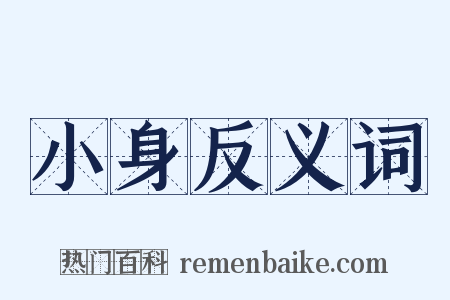 小身反义词是什么意思的图片